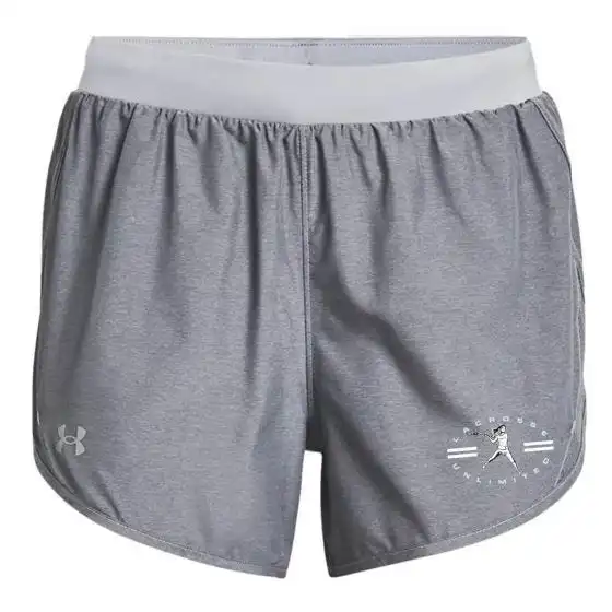 Under Armour Grey Jumpgirl Lacrosse Shorts - Women's 3 Under Armour Grey Jumpgirl Lacrosse Shorts - Women's