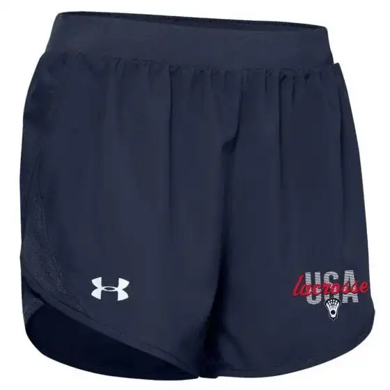 Under Armour Navy USA Lacrosse Short - Women's 3 Under Armour Navy USA Lacrosse Short - Women's
