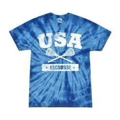 Lacrosse Unlimited Blue Tie Dye USA Girls Lacrosse Tee