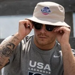 Lacrosse Unlimited USA Lacrosse Bucket Hat -Men's Lacrosse Sales Store 2012957 style 3