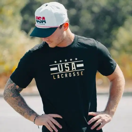 Lacrosse Unlimited Gold USA Lacrosse Tee 6 Lacrosse Unlimited Gold USA Lacrosse Tee - Image 4