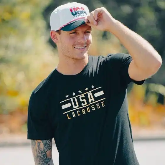 Lacrosse Unlimited Gold USA Lacrosse Tee 5 Lacrosse Unlimited Gold USA Lacrosse Tee - Image 3