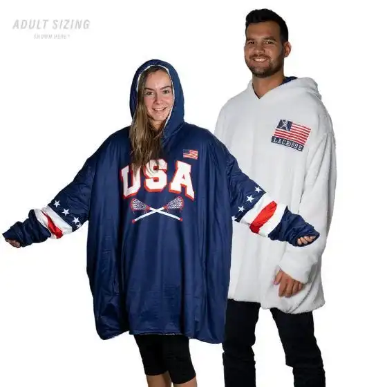 Lacrosse Unlimited USA Lacrosse Stadium Blanket Hoodie 3 Lacrosse Unlimited USA Lacrosse Stadium Blanket Hoodie