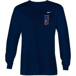 Lacrosse Unlimited USA Shield Long Sleeve Lacrosse Tee -Men's Lacrosse Sales Store 2013726 nike front 3