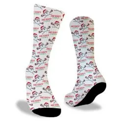Lacrosse Unlimited Laxmas Santa Socks