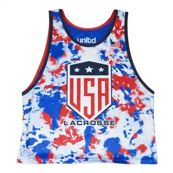 Lacrosse Unlimited USA Tie Dye Star Lacrosse Pinnie 3 Lacrosse Unlimited USA Tie Dye Star Lacrosse Pinnie
