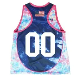 Tie Dye Smile Women's Lacrosse Pinnie -Men's Lacrosse Sales Store 2013940 navy tie dye back number