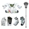 Maverik 4-Piece Lacrosse Intermediate Set (No Helmet) -Men's Lacrosse Sales Store 4 piece featuring the 3 piece items stallion 50 starter stick