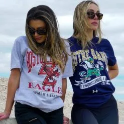 Lacrosse Unlimited Notre Dame Women's Lacrosse Tee -Men's Lacrosse Sales Store boston notre dame style pic 2 4