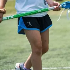 Lacrosse Unlimited Rebel Girls Black/Carolina Lacrosse Shorts -Men's Lacrosse Sales Store rebel black carolinat style