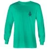 Lacrosse Unlimited Green Anchor Long Sleeve Tee - Youth -Men's Lacrosse Sales Store seafoam front 1